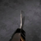 Kiritsuke Santoku Blue Steel #1 Kurouchi Suminagashi Büffelhorn und Ebenholz Griff 170mm-[Musashi]-[Japan-Küchenmesser]