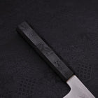 Kiritsuke Santoku Blue Steel #1 Suminagashi Schwarzer Ishime Griff 170mm-[Musashi]-[Japan-Küchenmesser]