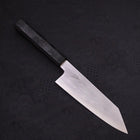 Kiritsuke Santoku Blue Steel #1 Suminagashi Schwarzer Ishime Griff 170mm-[Musashi]-[Japan-Küchenmesser]