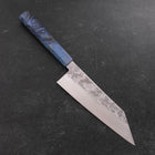 Kiritsuke Santoku Silver Steel #3 Nashiji Blauer Ahornholz Griff 180mm-[Musashi]-[Japan-Küchenmesser]