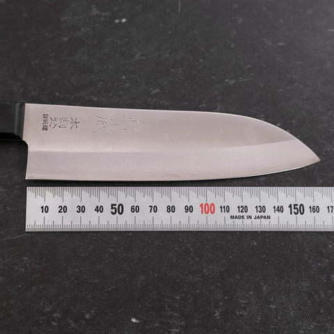 Kiritsuke Santoku VG-10 Damast Blauer Marmorierter Epoxidharz Griff 180mm-[Musashi]-[Japan-Küchenmesser]