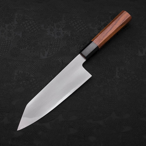 Kiritsuke Santoku White Steel #2 Kasumi Büffelhorn und Teakholz Griff 180mm-[Musashi]-[Japan-Küchenmesser]