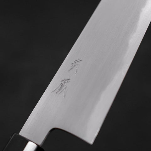 Kiritsuke Santoku White Steel #2 Kasumi Büffelhorn und Teakholz Griff 180mm-[Musashi]-[Japan-Küchenmesser]