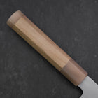 Kiritsuke Silver Steel #3 Bokashi Double Buffalo Capped Magnolia Handle 195mm (7.7”)-[Musashi]-[Japan-Küchenmesser]