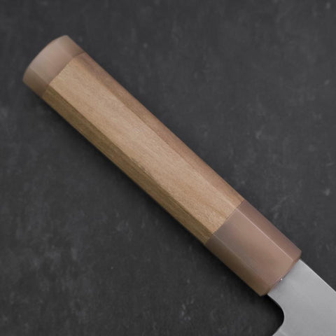 Kiritsuke Silver Steel #3 Bokashi Double Buffalo Capped Magnolia Handle 195mm (7.7”)-[Musashi]-[Japan-Küchenmesser]