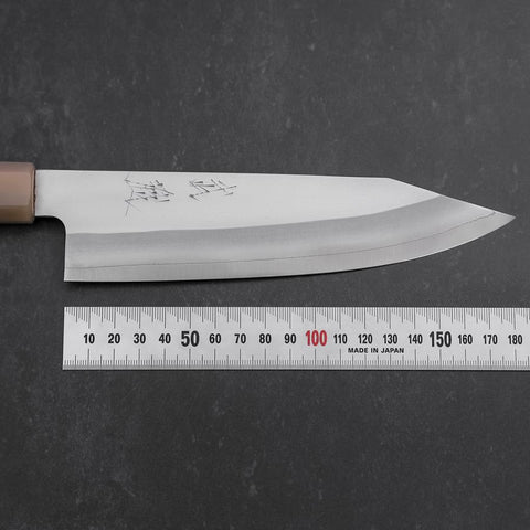 Kiritsuke Silver Steel #3 Bokashi Double Buffalo Capped Magnolia Handle 195mm (7.7”)-[Musashi]-[Japan-Küchenmesser]