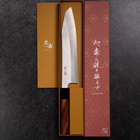 Kiritsuke Silver Steel #3 Kasumi Büffelhorn und Bubinga Griff 240mm-[Musashi]-[Japan-Küchenmesser]