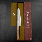 Kiritsuke Silver Steel #3 Nashiji Olive Handle 210mm (8.3”)-[Musashi]-[Japan-Küchenmesser]