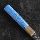 Kiritsuke Silver Steel #3 Nickel Damast Büffelhorn und Türkis Griff 230mm-[Musashi]-[Japan-Küchenmesser]