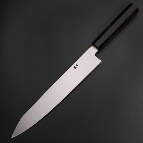 Kiritsuke Silver Steel #3 Poliert Büffelhorn und Ebenholz Griff 260mm-[Musashi]-[Japan-Küchenmesser]