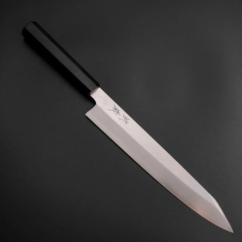 Kiritsuke Silver Steel #3 Poliert Büffelhorn und Ebenholz Griff 260mm-[Musashi]-[Japan-Küchenmesser]