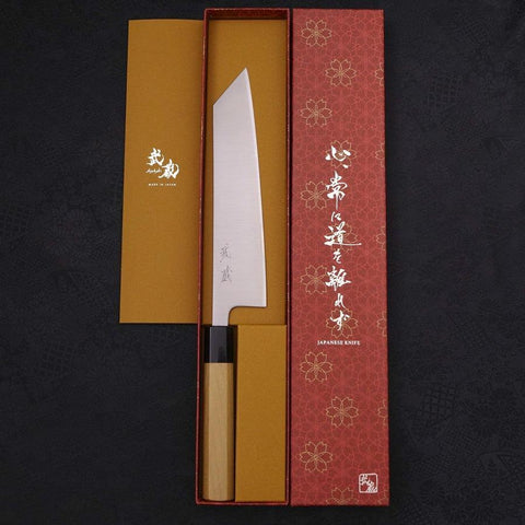 Kiritsuke Silver Steel #3 Poliert Büffelhorn und Magnolienholz Griff 210mm-[Musashi]-[Japan-Küchenmesser]