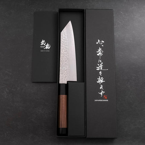 Kiritsuke Silver Steel #3 Tsuchime Walnussholz Griff 170mm-[Musashi]-[Japan-Küchenmesser]