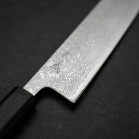 Kiritsuke VG-10 Damascus Dark Blue Urushi Handle 210mm (8.3”)-[Musashi]-[Japan-Küchenmesser]