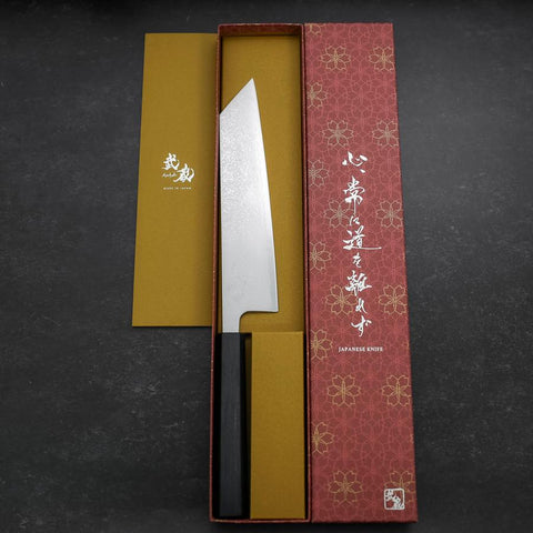 Kiritsuke VG-10 Damascus Dark Blue Urushi Handle 210mm (8.3”)-[Musashi]-[Japan-Küchenmesser]