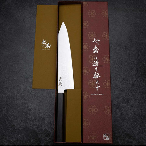 Kiritsuke VG-10 Damascus Ebony Handle 210mm (8.3”)-[Musashi]-[Japan-Küchenmesser]