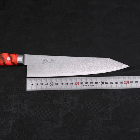 Kiritsuke VG-10 Damast Blaues Marmorierter Epoxidharz Griff 210mm-[Musashi]-[Japan-Küchenmesser]