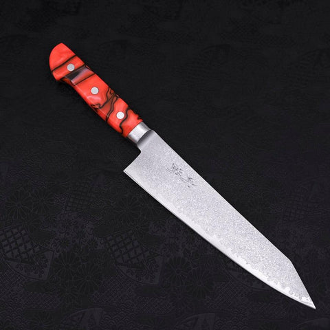 Kiritsuke VG-10 Damast Blaues Marmorierter Epoxidharz Griff 210mm-[Musashi]-[Japan-Küchenmesser]