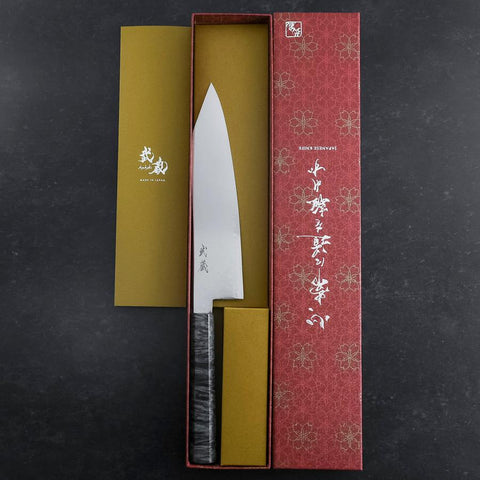 Kiritsuke VG-10 Damast Grauer Birkengriff 210mm-[Musashi]-[Japan-Küchenmesser]