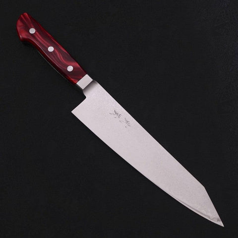 Kiritsuke VG-10 Damast Rot Marmorierter Epoxidharz Griff 210mm-[Musashi]-[Japan-Küchenmesser]