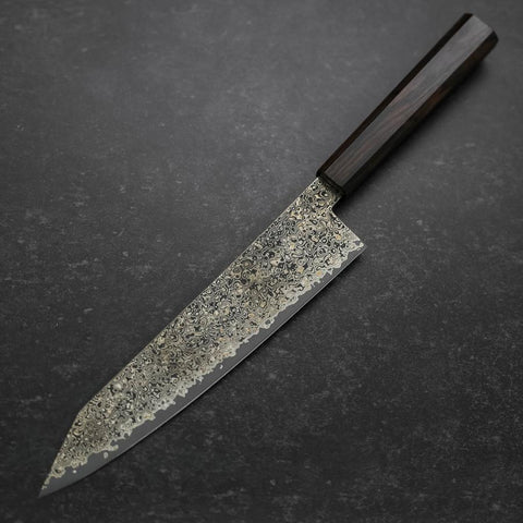 Kiritsuke VG-10 Kurozome Damast Büffelhorn und Ebenholz Griff 210mm-[Musashi]-[Japan-Küchenmesser]