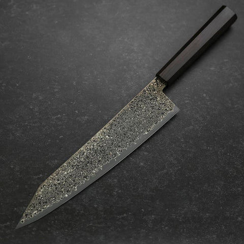 Kiritsuke VG-10 Kurozome Damast Büffelhorn und Ebenholz Griff 240mm-[Musashi]-[Japan-Küchenmesser]