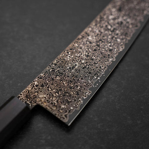Kiritsuke VG-10 Kurozome Damast Büffelhorn und Ebenholz Griff 240mm-[Musashi]-[Japan-Küchenmesser]