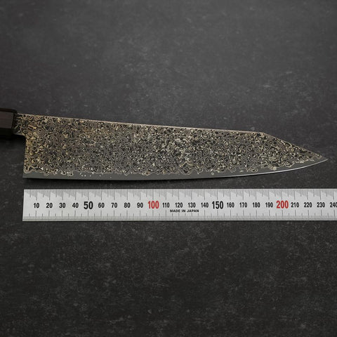 Kiritsuke VG-10 Kurozome Damast Büffelhorn und Ebenholz Griff 240mm-[Musashi]-[Japan-Küchenmesser]
