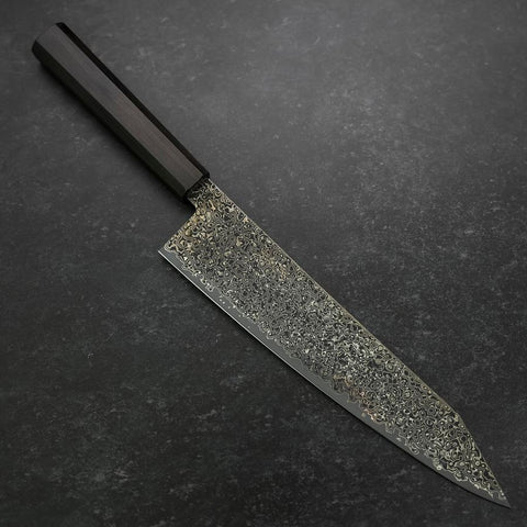 Kiritsuke VG-10 Kurozome Damast Büffelhorn und Ebenholz Griff 240mm-[Musashi]-[Japan-Küchenmesser]