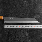 Kiritsuke White Steel #1 Poliert Yaki Urushi Griff 240mm-[Musashi]-[Japan-Küchenmesser]