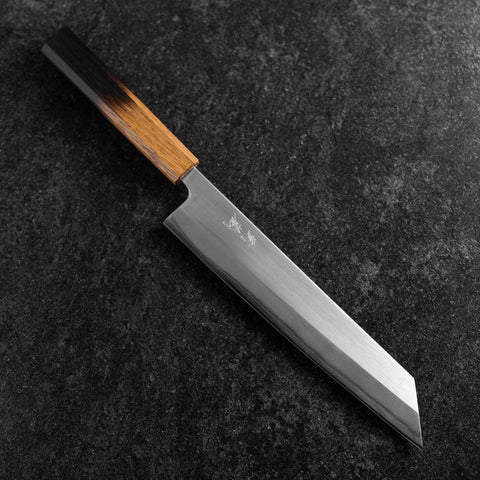 Kiritsuke White Steel #1 Poliert Yaki Urushi Griff 240mm-[Musashi]-[Japan-Küchenmesser]