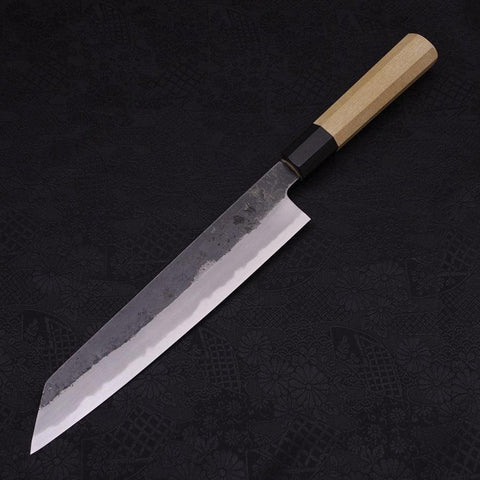 Kiritsuke White Steel #2 Kurouchi Büffelhorn und Magnolienholz Griff 240mm-[Musashi]-[Japan-Küchenmesser]