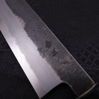 Kiritsuke White Steel #2 Kurouchi Büffelhorn und Magnolienholz Griff 240mm-[Musashi]-[Japan-Küchenmesser]