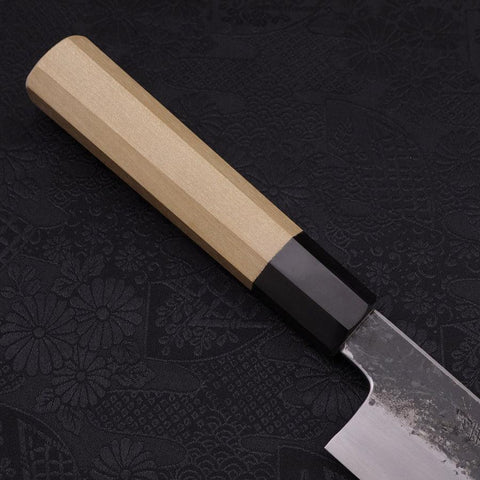Kiritsuke White Steel #2 Kurouchi Büffelhorn und Magnolienholz Griff 240mm-[Musashi]-[Japan-Küchenmesser]