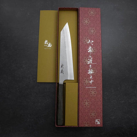 Kiritsuke White Steel #2 Nashiji Asch-Holz 210mm-[Musashi]-[Japan-Küchenmesser]