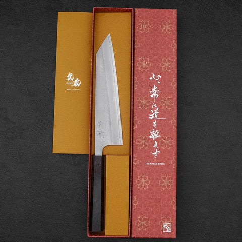 Kiritsuke White Steel #2 Nashiji Ebenholz Griff210mm-[Musashi]-[Japan-Küchenmesser]