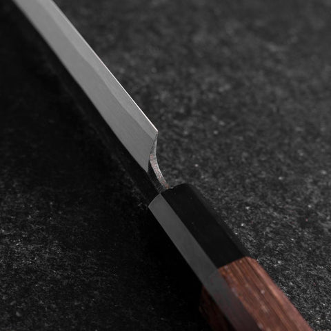 Kiritsuke Yanagiba Blue Steel #2 Kurouchi Büffelhorn und Wenge Griff 240mm-[Musashi]-[Japan-Küchenmesser]
