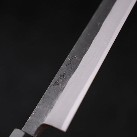 Kiritsuke Yanagiba Blue Steel #2, Kurouchi Büffelhorn und Wenge Griff, 300mm-[Musashi]-[Japan-Küchenmesser]