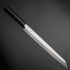 Kiritsuke Yanagiba Silver Steel #3 Kasumi Buffalo Ebony Handle 300mm (11.8”)-[Musashi]-[Japan-Küchenmesser]