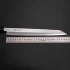 Kiritsuke Yanagiba Silver Steel #3 Kasumi Büffelhorn und Ebenholz Griff 270mm-[Musashi]-[Japan-Küchenmesser]