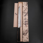 Kiritsuke Yanagiba Silver Steel #3 Kasumi Büffelhorn und Ebenholz Griff 270mm-[Musashi]-[Japan-Küchenmesser]