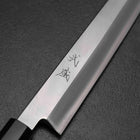 Kiritsuke Yanagiba Silver Steel #3 Kasumi Büffelhorn und Ebenholz Griff 300mm-[Musashi]-[Japan-Küchenmesser]