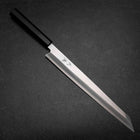 Kiritsuke Yanagiba Silver Steel #3 Kasumi Büffelhorn und Ebenholz Griff 300mm-[Musashi]-[Japan-Küchenmesser]