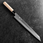 Kiritsuke Yanagiba Silver Steel #3 Kasumi Büffelhorn und Magnolienholz Griff 300mm-[Musashi]-[Japan-Küchenmesser]