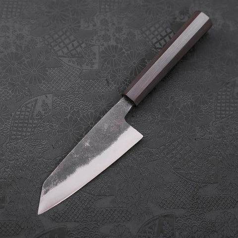 Kobunka Blue Steel #2, Kurouchi Ebenholz Griff, 120mm-[Musashi]-[Japan-Küchenmesser]