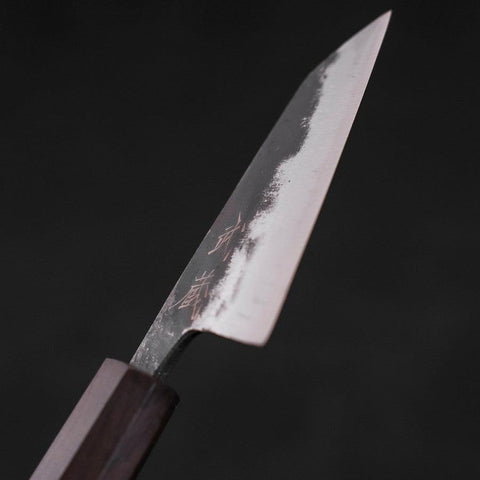 Kobunka Blue Steel #2, Kurouchi Ebenholz Griff, 80mm-[Musashi]-[Japan-Küchenmesser]