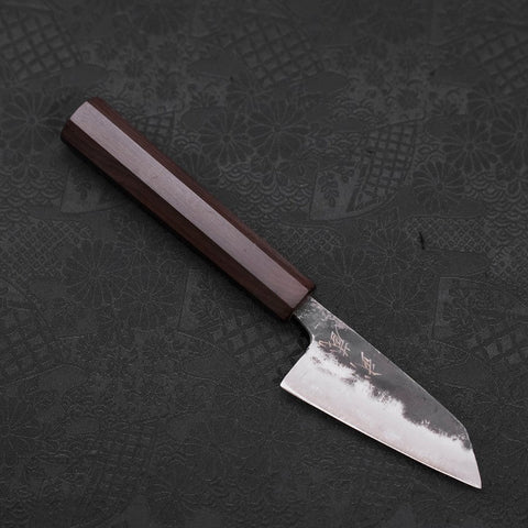 Kobunka Blue Steel #2, Kurouchi Ebenholz Griff, 80mm-[Musashi]-[Japan-Küchenmesser]