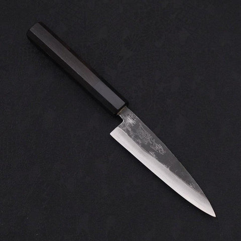 Koyanagi Aogami-Super, Kurouchi Büffelhorn und Ebenholz Griff, 120mm-[Musashi]-[Japan-Küchenmesser]