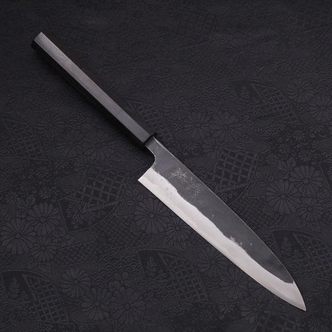 Koyanagi Aogami-Super, Kurouchi Büffelhorn und Ebenholz Griff, 150mm-[Musashi]-[Japan-Küchenmesser]