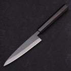 Koyanagi Blue Steel #2 Kurouchi Chokin "Sonne Im Wolkenmeer" Büffelhorn und Ebenholz Griff 135mm-[Musashi]-[Japan-Küchenmesser]